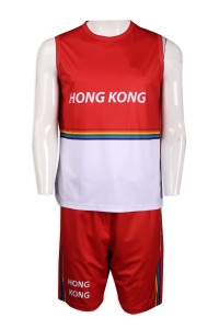 WTV163 Customized Contrast Sports Set Hong Kong Representative Sweatshirts Sweaters Sportswear Manufacturers front view